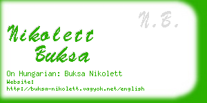 nikolett buksa business card